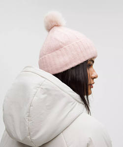 Gorro de Punto con Flecos de Lana Rosa Personalizado Más Vendido, Forrado de Felpa, Súper Suave, Cálido y Elástico, Unisex - Product Image 2