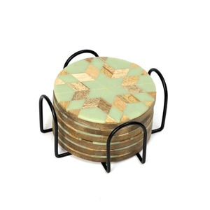 Classic Walnut Wood <b>Coasters</b> Set-Eco-Friendly Round 10mm Thick - Product Image 2