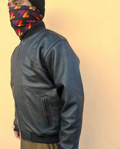 Vestes d'hiver en cuir véritable pour hommes, vente en gros personnalisée, cuir de vache, doublure matelassée chaude, coupe-vent, vêtements de rue, vestes Lazib Sports - Product Image 2