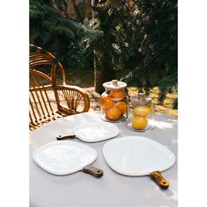 Service en porcelaine Woody 44x30 cm Collection plats et assiettes - Product Image 3