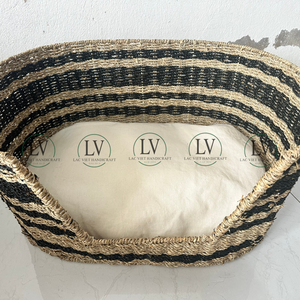 Lit pour animaux de compagnie en jonc de mer tissé à la main avec coussin doux en gros du Vietnam prix bon marché pour les chiens - Product Image 3
