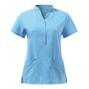 Haut de blouse médicale moderne pour médecins et infirmières |   Résistant à la transpiration |   Vêtements d'hôpital faciles d'entretien - Product Image 6