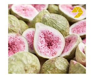 มะเดื่ออบแห้งแบบแช่แข็ง หั่นครึ่งชิ้น กรอบ ผลิตจากมะเดื่อสดออร์แกนิก สำหรับตกแต่งเบเกอรี่ รับผลิตแบบ OEM แบรนด์ของลูกค้า ผลิตในเวียดนาม มะเดื่ออบแห้งทั้งลูก - Product Image 1