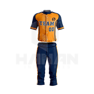 Conjuntos de uniformes ligeros para equipos de béisbol: colores y diseños personalizados OEM disponibles a buen precio desde Pakistán - Product Image 1