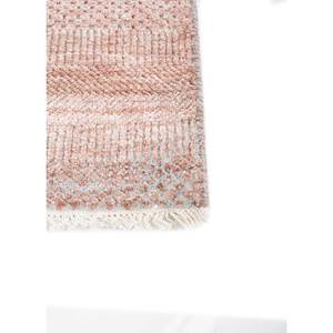 Alfombra Kairos de Lana y Viscosa Anudada a Mano, Diseño de Color Sólido Rosa y Morado para Uso Doméstico - Modelo SKWV-109 - Product Image 4