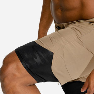 Short décontracté brodé en toile pour homme, idéal pour la gym, le sport, le jogging, l'entraînement, la course, le fitness, la plage et le basketball, grande taille - Product Image 4