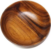 Vaisselle Bois Joint Bols Acacia Bois Bol De Service Dessus De Table Vaisselle Salade Serveur Décoratif En Gros Bol De Fruits Secs