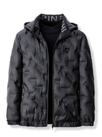 Service OEM – Doudoune d'hiver pour homme, à capuche, col mandarin, fermeture éclair, imperméable, réversible, séchage rapide, coupe-vent, personnalisable