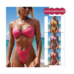 ชุดบิกินี่ผู้หญิงแบบ 2 ชิ้น ขายส่ง ชุดว่ายน้ำรักษ์โลก ประดับด้วยเพชรและลูกไม้ ชุดชายหาด - Product Image 4