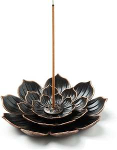 Porte-bâton d'encens en métal, fleur, parfum de maison, attrape-cendres pour la décoration de la maison, méditation, bureau, vente en gros, fabriqué en inde, offre spéciale - Product Image 5