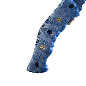 Navaja de bolsillo plegable artesanal de acero de Damasco de 67 capas, fábrica al por mayor para minoristas con soporte de personalización OEM - Product Image 6