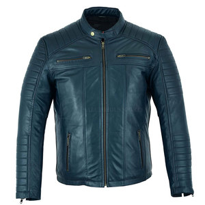 Chaqueta de cuero de vaca auténtica con cuello levantado estilo callejero para hombre, colores personalizados, invierno, la mejor XL, transpirable de secado rápido - Product Image 1