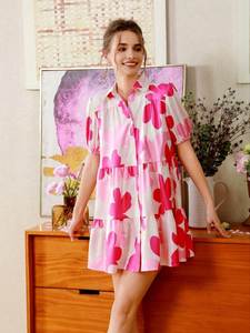 นำเสนอเสื้อท็อปพิมพ์ลายดอกไม้คลาสสิกแบบใหม่ - แห้งเร็ว ใส่สบายและเหมาะสำหรับชายหาด ใช้ได้ทุกฤดูกาล - Product Image 3