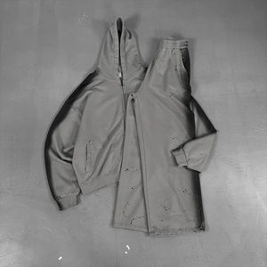 ชุดเซ็ตเสื้อฮู้ดดี้และกางเกงวอร์มทรงขาบาน ผ้าหนา คุณภาพสูง ราคาประหยัด สไตล์สตรีทแวร์ ลุคซันเฟดแบบวินเทจ - Product Image 6