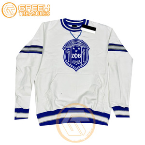 เสื้อสเวตเชิ้ตผ้าฝ้ายฟลีซปักลาย Zeta Phi Beta สำหรับสตรี ออกแบบตามสั่ง ขายส่ง เสื้อผ้าฤดูหนาวระบายอากาศได้ดี - Product Image 1
