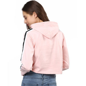 เสื้อฮู้ดลำลองทรงครอปสำหรับผู้หญิงเสื้อมีฮู้ดเสื้อครอปเอวลอยแบบลำลอง - Product Image 4