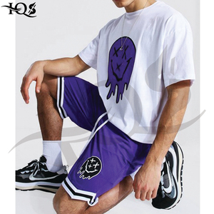 Conjunto de Camiseta Corta de Malla Extra Grande para Hombre, Cómoda y Elegante, Tejido Transpirable de Rizo, 100% Algodón, Estilo Urbano para Verano - Product Image 2