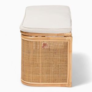 Banco de mimbre de ratán con cojín para decoración del hogar con diseño minimalista hecho en Vietnam al por mayor - Product Image 4
