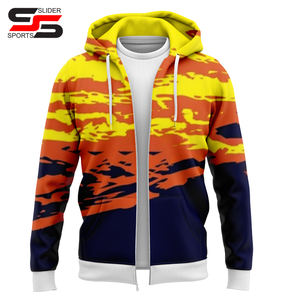 Sweat-shirts à capuche personnalisés en tricot doublé, sublimation, molleton épais 100 % polyester pour le sport et l'été - Product Image 6