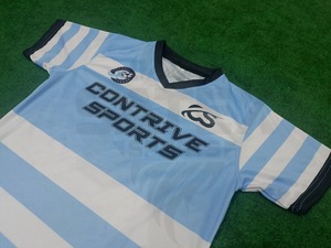 Maillot de football personnalisé de haute qualité à col en V et manches courtes pour hommes, séchage rapide, respirant, 100 % polyester, service OEM, personnalisable - Product Image 3