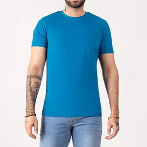 เสื้อยืดแขนสั้นผ้าฝ้าย100% คุณภาพสูงเสื้อยืดคอกลมสีพื้นระบบ GSM 180คอลเลคชั่นฤดูร้อน - Product Image 1