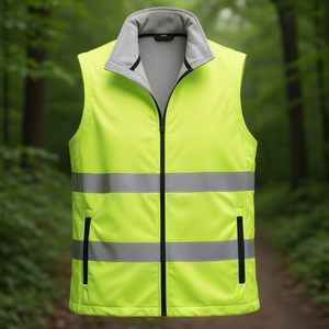 เสื้อกั๊กทำงานสีเหลืองสะท้อนแสงมาตรฐาน EN 20471 ระดับ 1 อุปกรณ์เพื่อความปลอดภัยและการเอาชีวิตรอด - Product Image 3