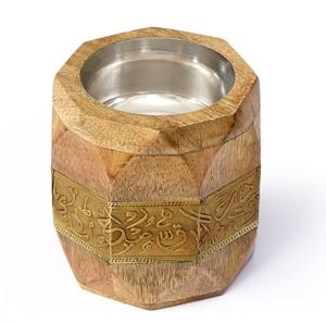 Nouveau brûleur d'encens Bakhoor le plus vendu Mubakhara brûleur à charbon de bois de conception arabe fabriqué en bois et métal - Product Image 6