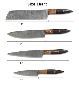 Venta al por mayor personalizado de alta calidad OEM ODM servicio profesional hecho a mano Damasco acero al carbono Chef cuchillo conjunto mango de madera - Product Image 5