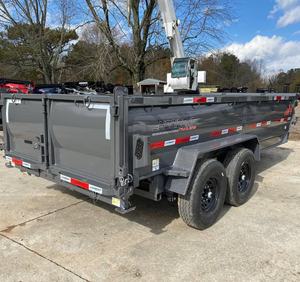 <b>Top</b> Notch 2026 716 14K Dump Trailer 7 Ton Tandem Axle 3ft Sides Hydraulic Steel Bed Motor Gear High Productivity - Product Image 5