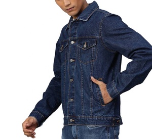 OEM Diseño personalizado de moda streetwear chaqueta de mezclilla de alta calidad de diseño personalizado de los hombres rasgados botón frontal chaqueta de mezclilla - Product Image 2