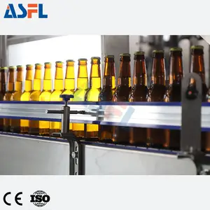 BDCGF 32- 10 8000BPH自动玻璃瓶清洗灌装螺旋机，带冠杯啤酒灌装线厂