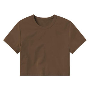 Camisetas cortas con estampado personalizado para mujer, camisetas transpirables de tu diseño, Camiseta de algodón de estilo informal en blanco al por mayor para mujer - Product Image 5