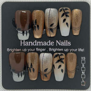 Unghie artificiali con decorazioni a ghirlanda (Grandi) - Product Image 1