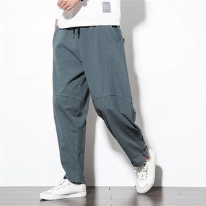 Automne nouveau américain rétro tissé Cargo pantalon hommes 100% coton lavé taille élastique cordon décontracté Anke-attaché pantalon - Product Image 6