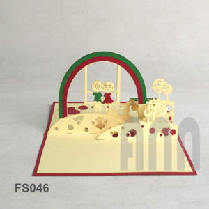 New Style 3D Pop-up Greeting Card <b>Rainbow</b> Offset Printing Paper Souvenir for Festivals Like Valentine's Day and <b>Birthday</b> - Product Image 2