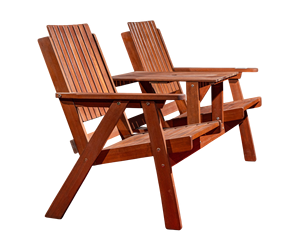 Banc de jardin personnalisé en bois massif de style farmhouse moderne, 2 places, écologique, durable, résistant à l'eau, pour usage extérieur, patio, parc, hôtel - Product Image 5