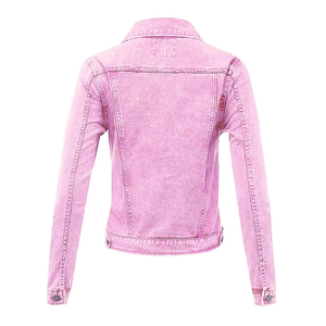Chaqueta Vaquera para Mujer OEM, Otoño Invierno, Casual, 100% Algodón, Secado Rápido, Transpirable, Talla Grande, con Botones - Product Image 2