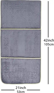 2025 Venta caliente moda islámica alfombra de oración plegable Sajadah viaje musulmán al por mayor alfombra de oración con respaldo y bolsillo - Product Image 2