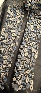 Wholesale Honey Lace Eco-Friendly Floral Pattern Heavy Sequin Bead Embroidered Net Lace <b>Trim</b> for Ethnic Fashion Gifts Home Decor - Product Image 5