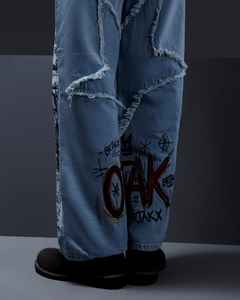 Nouveaux pantalons en jean pour femmes, à jambe droite, en denim uni, lavage clair, avec patchs brodés personnalisés, jeans de créateur, taille haute, jeans baggy pour femmes - Product Image 6