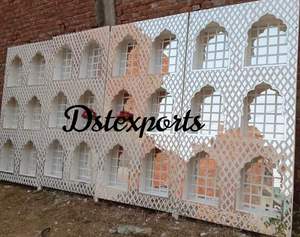 Mughal Palace tema espejo telón de fondo escenario exclusivo Nikah decoraciones de boda etapas de trabajo de madera Reino Unido paneles de mosaico duraderos precios - Product Image 5