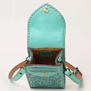 กระเป๋าโทรศัพท์หนังแท้ลายแกะสลักสไตล์ตะวันตก พร้อมพู่ห้อย ดีไซน์ใหม่มาแรง ราคาขายส่ง - Product Image 2