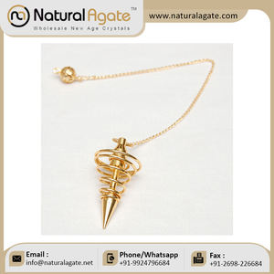 Péndulos pequeños de cobre negro en espiral, con cadena de chakras, a bajo precio - Product Image 5