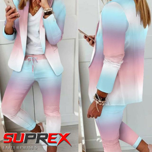 Women's Vintage Eco-Friendly <b>Blazer</b> Suits <b>Set</b> New 2 Pieces Denim Look Shawl Collar <b>Blazer</b> Pants <b>Set</b> Female Fashion 2026 Casual - Product Image 3