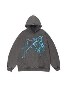 Sweat à capuche d'hiver oversize Streetwear Acid Wash Printed Custom Logo Breathable Eco-Friendly Fleece High Gsm Unisex 100% Cotton - Product Image 1