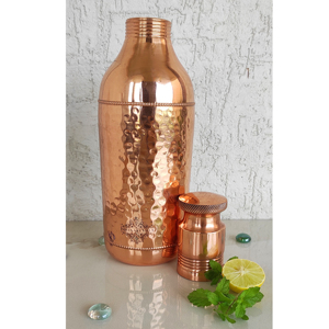 IndianArtVilla Botella de diseño con forma de olla martillada de cobre puro, mezcla y servicio de bebidas-Barware - Product Image 3