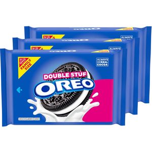 OREO Double Stuf' Chocolate Sandwich Cookies, Family Size, 3 Packs - Product Image 3
