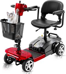 Scooter de mobilité à 4 roues pour adultes et personnes âgées, autonomie de 15 miles, 6 mph, capacité de 300 livres, design pliable et compact - Product Image 1