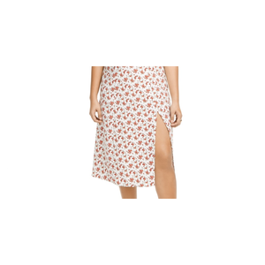 Abito lungo slip da donna Danielle Bernstein taglie forti, stampa floreale bianco/rosso, taglia 22W, vita naturale - Product Image 3