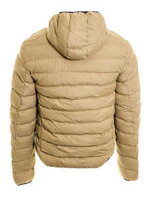 เสื้อโค้ทบอมเบอร์บุผ้านวมแบบมีฮู้ด คอตั้ง สไตล์ลำลองสำหรับผู้ชาย สำหรับฤดูหนาว  มีซิป สีพื้น  บริการ OEM พร้อมให้บริการ - Product Image 2